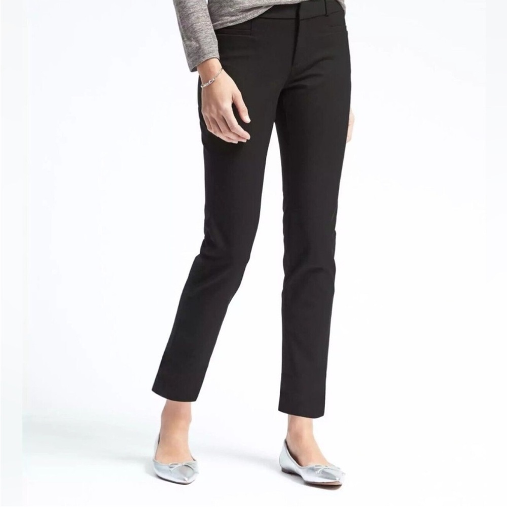 BANANA REPUBLIC Women's Sloan Slim Fit Black Dress Work Pants Size 6